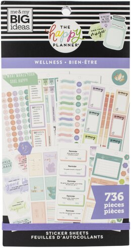 The Happy Planner Sticker Value Pack - Wellness, 736/Pkg