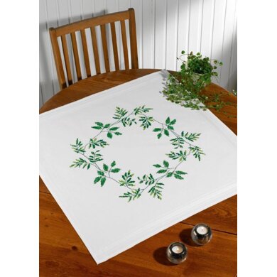 Permin Leaves Tablecloth Cross Stitch Kit - Multi
