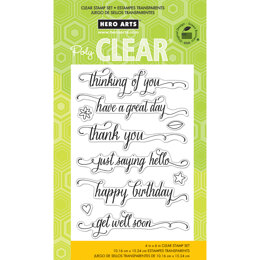 Hero Arts Clear Stamps 4"X6" - Messages W/Flourish