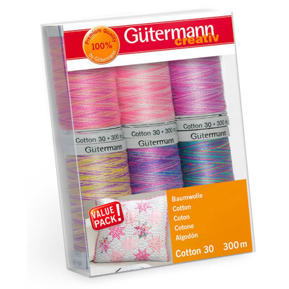 Gutermann Cotton No.30 Thread Set (6 x 300m)