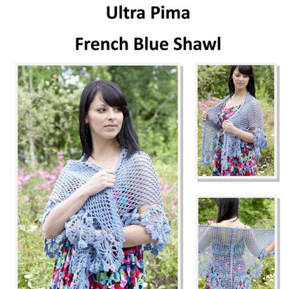 French Blue Shawl in Cascade Ultra Pima - DK276