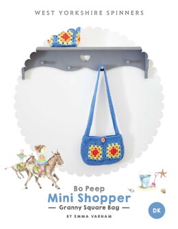 Mini Shopper Bear’s Granny Square Bag in West Yorkshire Spinners Bo Peep Luxury Baby DK - Downloadable PDF