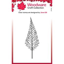 Woodware Clear Singles Mini Tall Twiggy Tree Stamp 3.8in x 2.6in