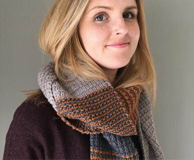 Newton Scarf by Stella Ackroyd - Knitting Pattern For Women in The Yarn Collective