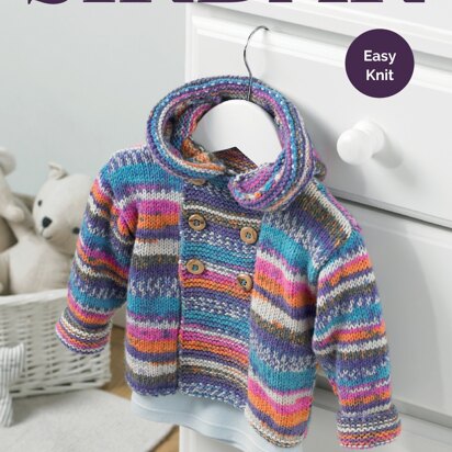 Boy's Duffle Coat in Sirdar Snuggly Baby Crofter DK - 5211 - Downloadable PDF