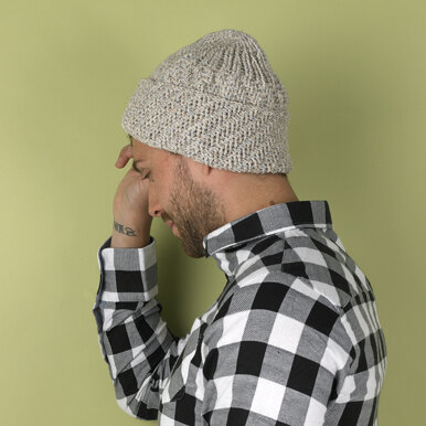 Hilltop Herringbone Hat - Free Hat Pattern For Men in Paintbox Yarns Socks