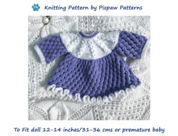 Frilled Dress for premature baby or doll (53)