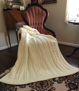 Bonnie's Winter Cabled Throw