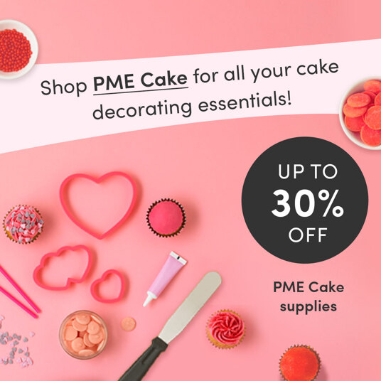 Up to 30 percent off selected PME Cake supplies!