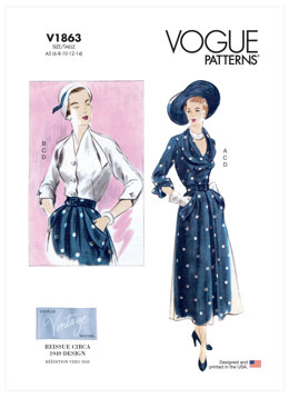 Vogue Misses' Blouse, Skirt and Belt V1863 - Sewing Pattern