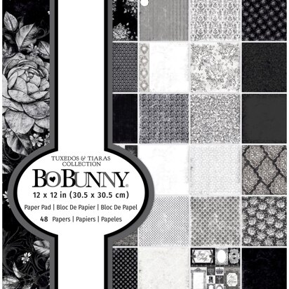 American Crafts BoBunny Single-Sided Paper Pad 12"X12" 48/Pkg - Tuxedos & Tiaras