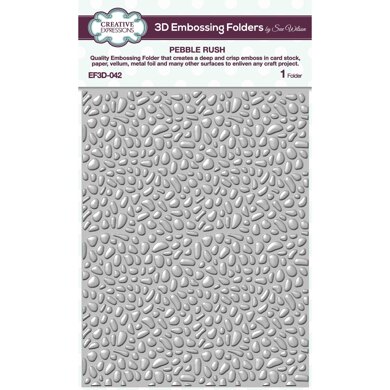 Creative Expressions Pebble Rush 5 3/4in x 7 1/2in 3D Embossing Folder