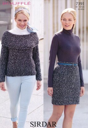 Sweater and Skirt in Sirdar Bouffle - 7391
