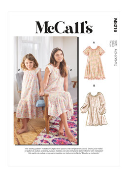McCall's Misses' & Children's Dresses M8216 - Sewing Pattern