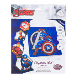 Crystal Art Captain America-Card Diamant Malerei Kit