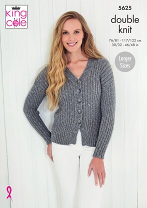 Cardigan & Tops in King Cole Cotton Top DK - 5625 - Downloadable PDF