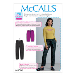 McCall's Misses' Shorts, Pants and Sash M8006 - Sewing Pattern