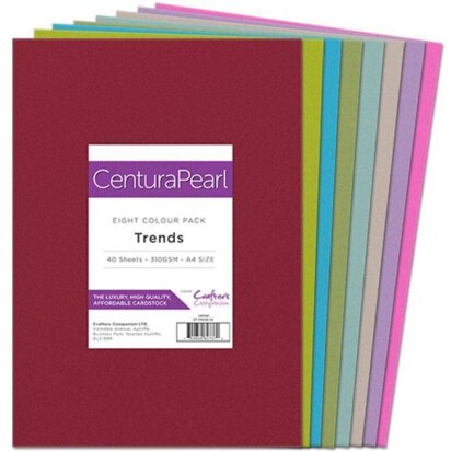 Crafters Companion Pearl A4 Card Pack - Trends