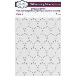 Creative Expressions Circular Stars 3D Embossing Folder 5.75in x 7.5in