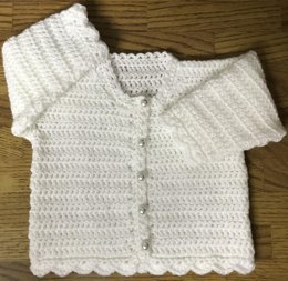 Easy Round Neck Crochet Cardigan Pattern For Baby or Child