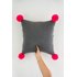 The Neon Pink Pompom Pillow