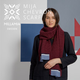 " Mija Scarf " -  Scarf Knitting Pattern For Women in MillaMia Naturally Soft Merino by MillaMia