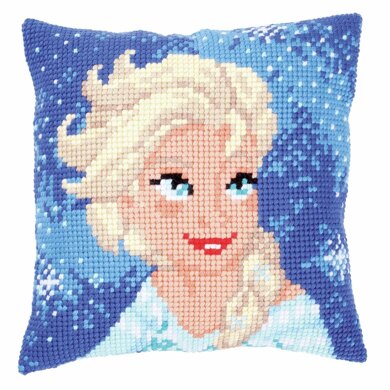 Vervaco Cross Stitch Kit: Cushion: Disney Elsa - 40 x 40cm