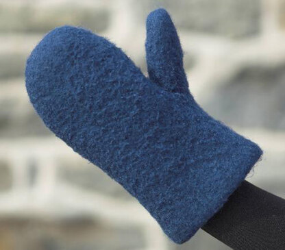 Felted Oven Mitten in Plymouth Galway Worsted - F439