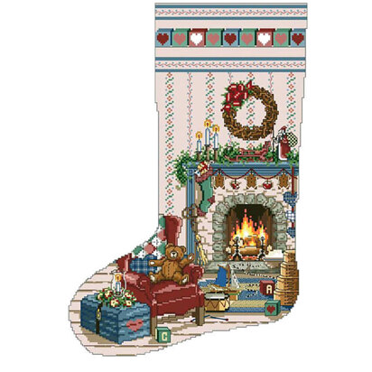 Home For Christmas Heirloom Stocking - PDF