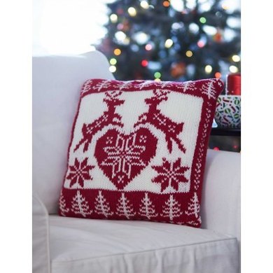 Nordic Holiday Pillow in Bernat Super Value