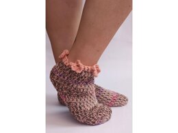 Cute Cuffs Crochet Socks flowers