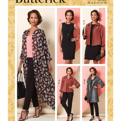 Butterick Misses' Jacket, Dress & Pants B6802 - Sewing Pattern