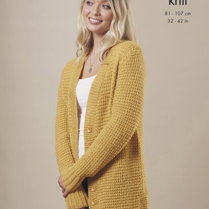Sweater and Cardigan Knitted in King Cole Subtle Drifter DK - 5672 - Downloadable PDF