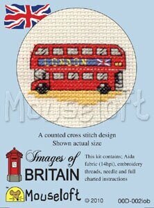 Mouseloft London Bus Images Of Britain Kit Cross Stitch Kit - 85 x 110 x 10