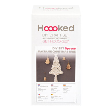 Hoooked DIY Crochet Kit Christmas Tree Hangers Eco Barbante - Ruby/Jade