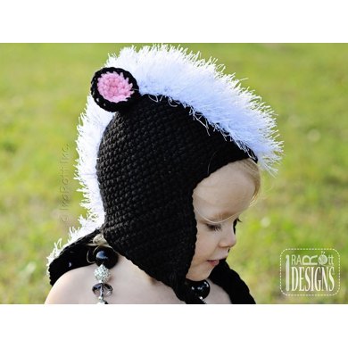 Daisy the Skunk Crochet Hat Pattern in PDF