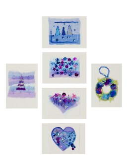 Rowandean Christmas Cards Kit (Blue and Purple) - 20cm x 25cm