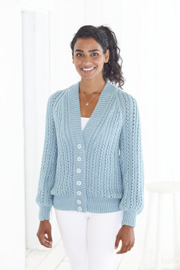 Cardigan and Shawl in King Cole Glitz DK - P5807 - Leaflet