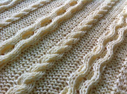 Eternal chunky cable blanket / throw