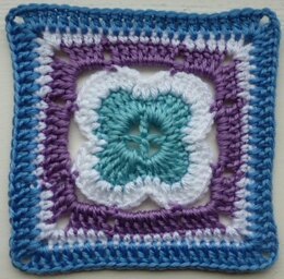 Crochet Granny Square Afghan Block Motif LD-0110