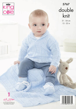 Blanket, Sweaters, Balaclava Helmet & Bootees in King Cole Baby Safe DK - P567 - Leaflet