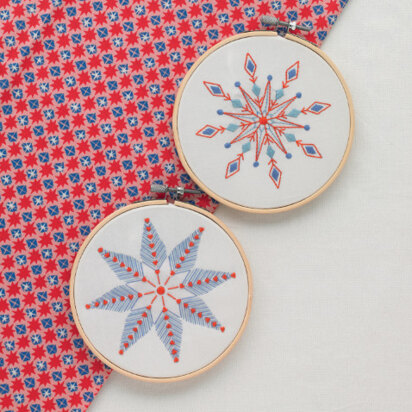 Mint & Make Snowflake Set 2 - 4" Embroidery Kit