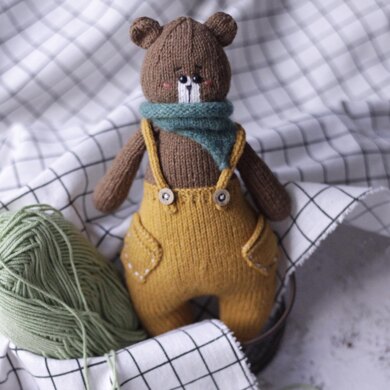 Bear Knitting Pattern - Knitted Bear Mason