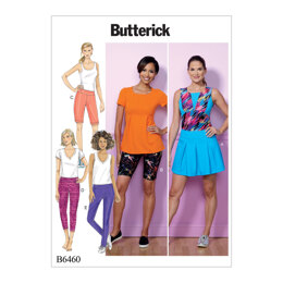 Butterick Plissee-Skort für Damen, kurze Hosen und Hosen zum Anziehen B6460 - Schnittmuster