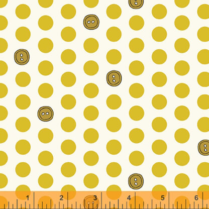 Polka Button Mustard (52087-7)