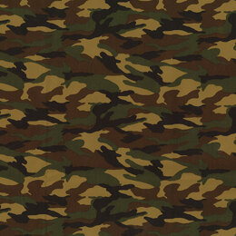 Rose & Hubble Cotton Poplin Printed - Camouflage Woodland