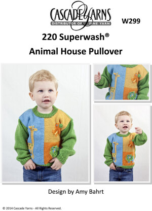 Animal House Pullover in Cascade 220 Superwash - W299