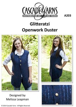 Openwork Duster in Cascade Glitteratzi - A203