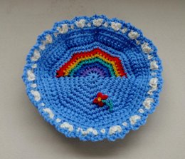 Rainbow Motif Small Basket